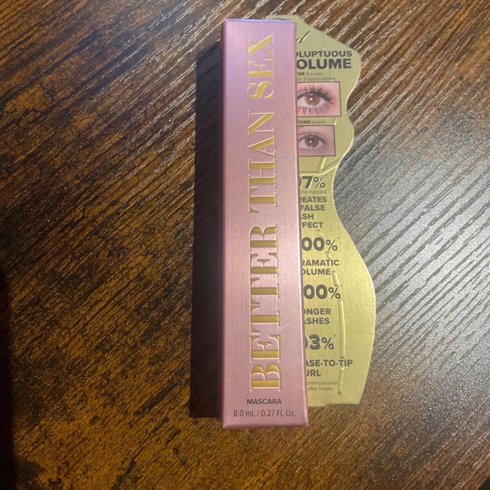 Too Faced Better Than Sex Mascara Black 0.27 Oz / 8 ml Full Size!  BNIB